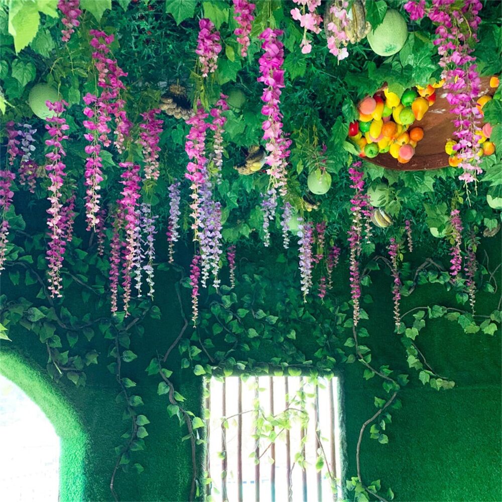 9298 24pcs Wisteria Hanging Flowers,3.6 FT Wisteria,Artificial Wisteria - Picture 7 of 7
